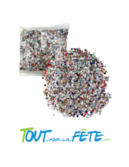 Sachet de 500g de Confettis carnaval multicolore biodegrable a lancer