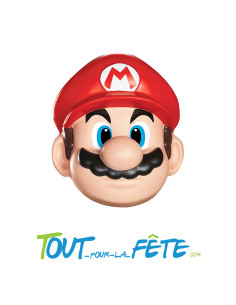 Masque coque Mario Super Mario™ rouge taille adulte Licence officielle