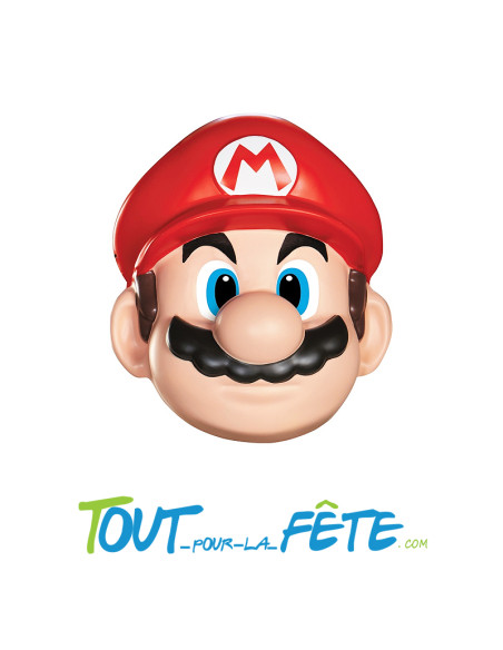 Masque coque Mario Super Mario™ rouge taille adulte Licence officielle