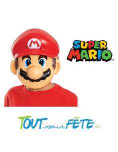 Masque coque Mario Super Mario™ rouge taille adulte Licence officielle 2