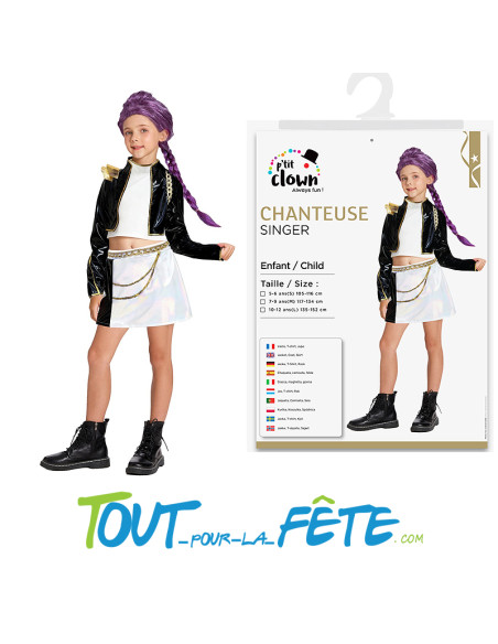 Déguisement K-pop star demon hunters " Rumi " pour fille taille enfant
