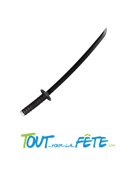 Sabre katana demon slayer tanjiro noir taille 66cm en plastique