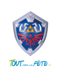 bouclier link avec fourreau "the legend of zelda" taille 48 x 38cm en plastique