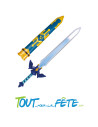 épée link avec fourreau "the legend of zelda" taille 65cm en plastique