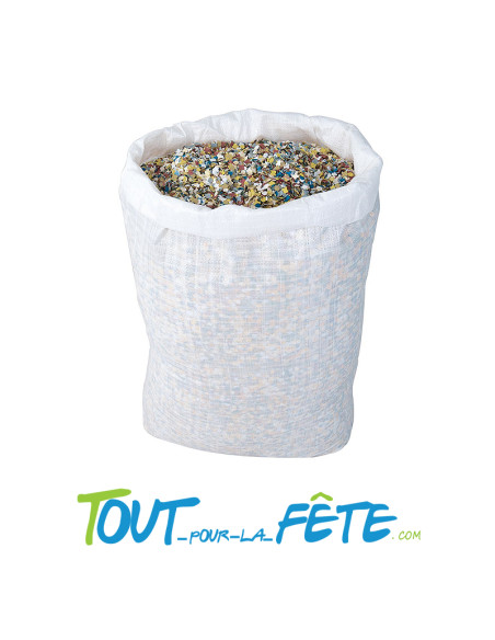 Sac de 10kg de Confettis carnaval multicolore biodegrable a lancer