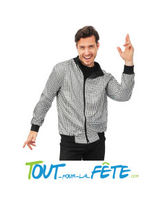 Veste disco argent brillante taille adulte unisex ( taille S/M - L/XL )