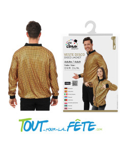 Veste disco or brillante taille adulte unisex ( taille S/M - L/XL ) 2