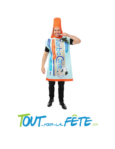 Déguisement de dentifrice turbocarie taille adulte, taille unique