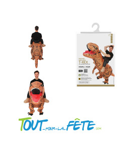 Déguisement porte moi gonflable T-rex taille adulte ( ventilateur de gonflage inclus ) 2