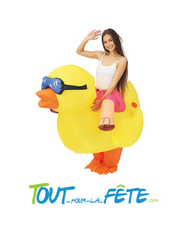 Déguisement de canard gonflable pour adulte taille unique (4 piles AA non fournis)