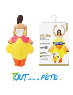 Déguisement de canard gonflable pour adulte taille unique (4 piles AA non fournis) 2