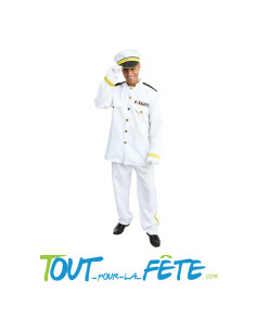 Déguisement de capitaine de la marine taille adulte ( casquette - veste - pantalon )