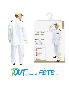 Déguisement de capitaine de la marine taille adulte ( casquette - veste - pantalon ) 2