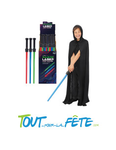 Sabre laser 66cm avec son et lumiere ( vert - bleu - rouge ) accessoire de déguisement