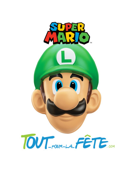 Masque coque Luigi Super Mario™ vert taille adulte Licence officielle