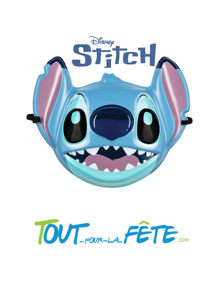 Masque Stitch sous licence officielle Lilo & stitch bleu et violet taille unique