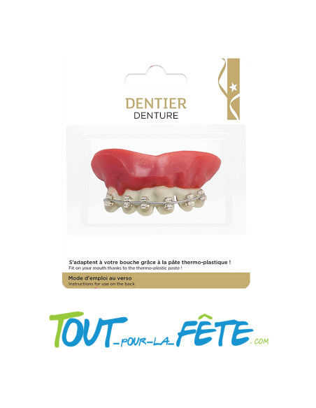 Dentier avec appareil dentaire fournis avec pâte thermo-plastique