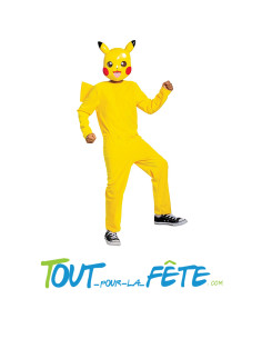 Déguisement Pokémon Pikachu taille enfant ( combinaison et masque )