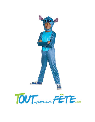 Déguisement de Stitch Disney pour enfant licence (combinaison, coiffe)