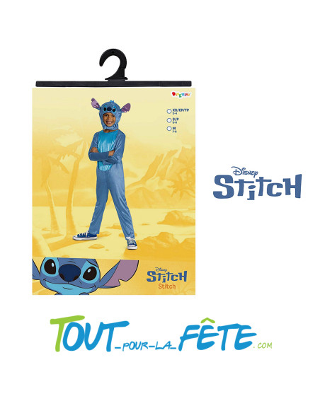 Déguisement de Stitch Disney pour enfant licence (combinaison, coiffe)