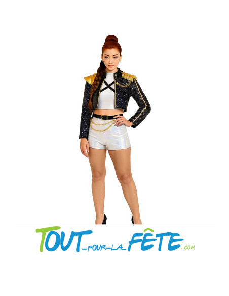 Déguisement K-pop star demon hunters silver leader pour femme taille adulte