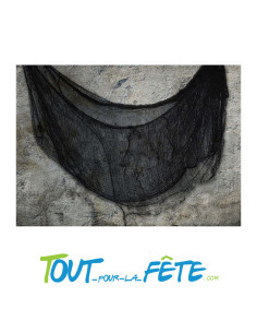Décoration tissus noir 76x228 cm 2