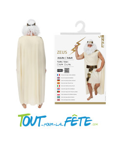 Déguisement de dieu Zeus taille adulte  tunique, cape, ceinture, bandeau) 2