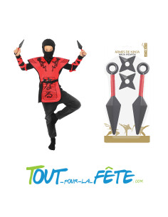 Set armes de ninja en plastique ( 2 kunai - 2 etoiles de ninja / shuriken ) 2