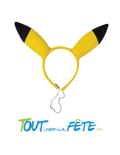 Serre - tête Pokemon Pikachu sous licence officielle taille unique pour enfant avec élastique