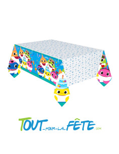 Nappe en papier Baby shark licence officielle 1.80x1.20 mètre multicolore