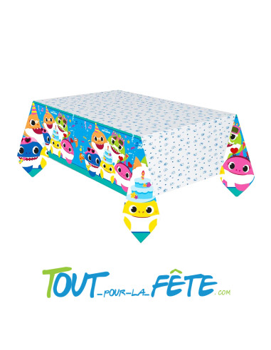 Nappe en papier Baby shark licence officielle 1.80x1.20 mètre multicolore