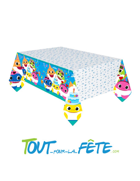Nappe en papier Baby shark licence officielle 1.80x1.20 mètre multicolore