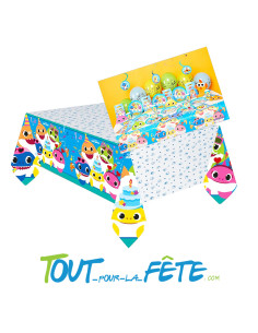 Nappe en papier Baby shark licence officielle 1.80x1.20 mètre multicolore 2