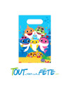 Lot de 8 sachets a bonbon / jouet en papier Baby Shark licence officielle