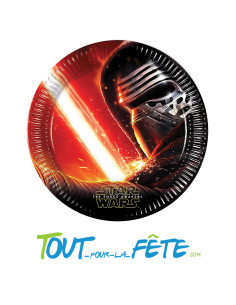 Lot de 8 assiettes en papier 23 cm Star Wars Disney licence officielle