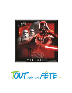 Lot de 20 serviettes en papier Vilains et héros Star Wars licence officielle 2