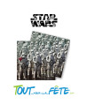 Lot de 20 serviettes en papier Star Wars Stormtrooper et robot licence officielle