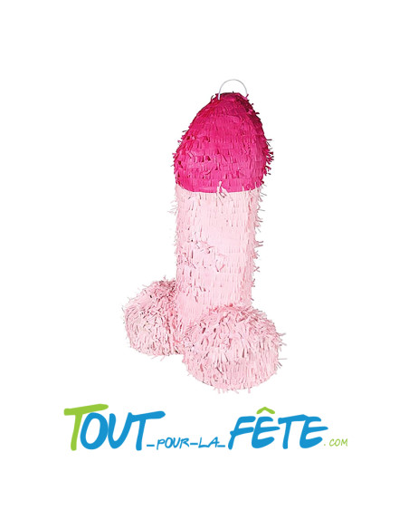 Pinata a éclater zizi rose 48x25 cm, thème evg, evjf, humour, sexy