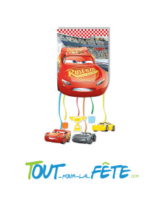 Piñata à tirer Cars a remplir 22cm x 36 cm licence officielle