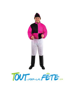 Déguisement de Jockey Adulte  haut, pantalon, casquette et cache-botte