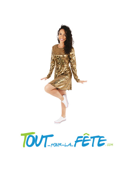 Robe disco or taille adulte femme