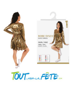 Robe disco or taille adulte femme 2