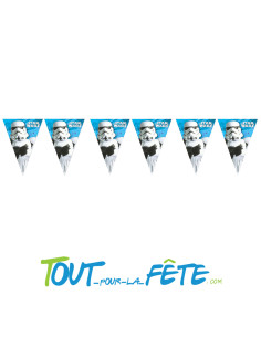 Guirlande fanion en plastique Star Wars Stormtrooper 2,30m licence officielle 2