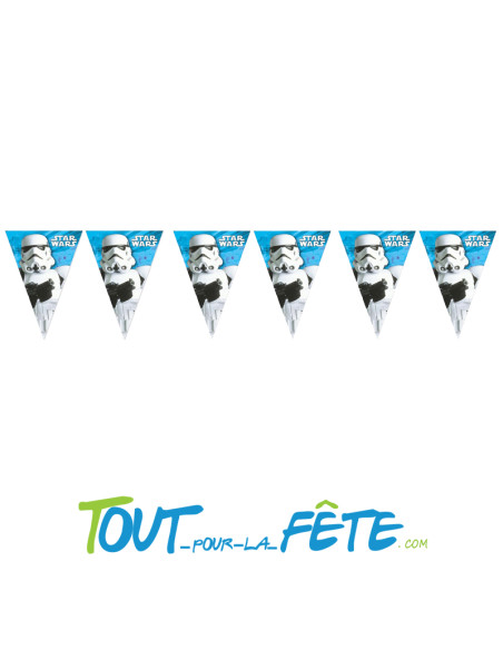 Guirlande fanion en plastique Star Wars Stormtrooper 2,30m licence officielle