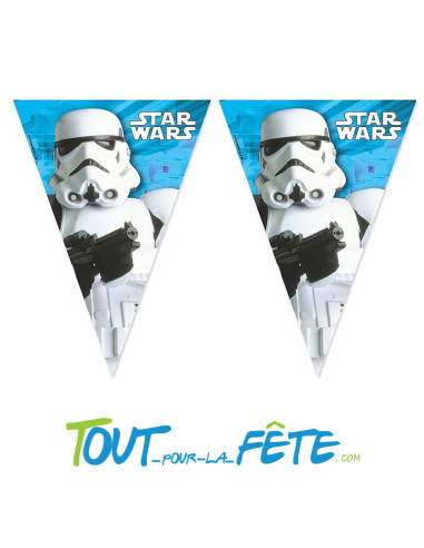 Guirlande fanion en plastique Star Wars Stormtrooper 2,30m licence officielle