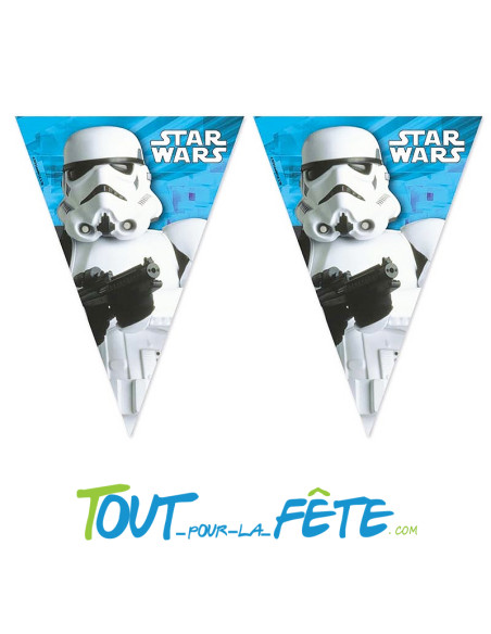 Guirlande fanion en plastique Star Wars Stormtrooper 2,30m licence officielle
