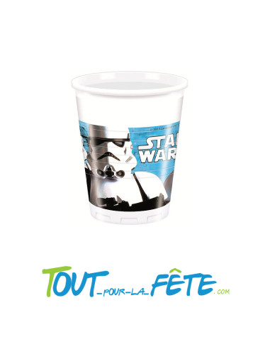 Lot de 8 gobelets en plastique Star Wars Stormtrooper licence officielle