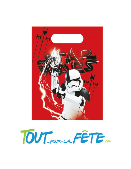 Lot de 6 pochettes en plastique Star Wars Stormtrooper licence officielle