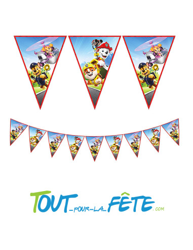 Guirlande fanions Pat Patrouille©  2.3 mètres