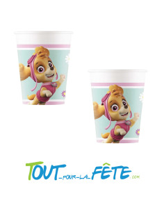 Lot de 8 gobelets Pat patrouille Skye sous licence officielle